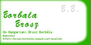 borbala brosz business card