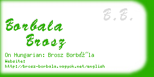 borbala brosz business card